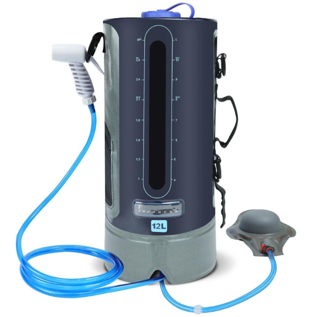 Sac à eau de douche de camping avec pompe à air (ESG21122)