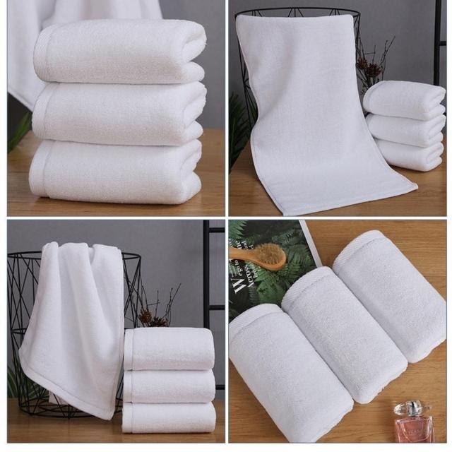  Serviettes légères serviettes serviettes blanches à sec rapide 100% coton (ESG19955)