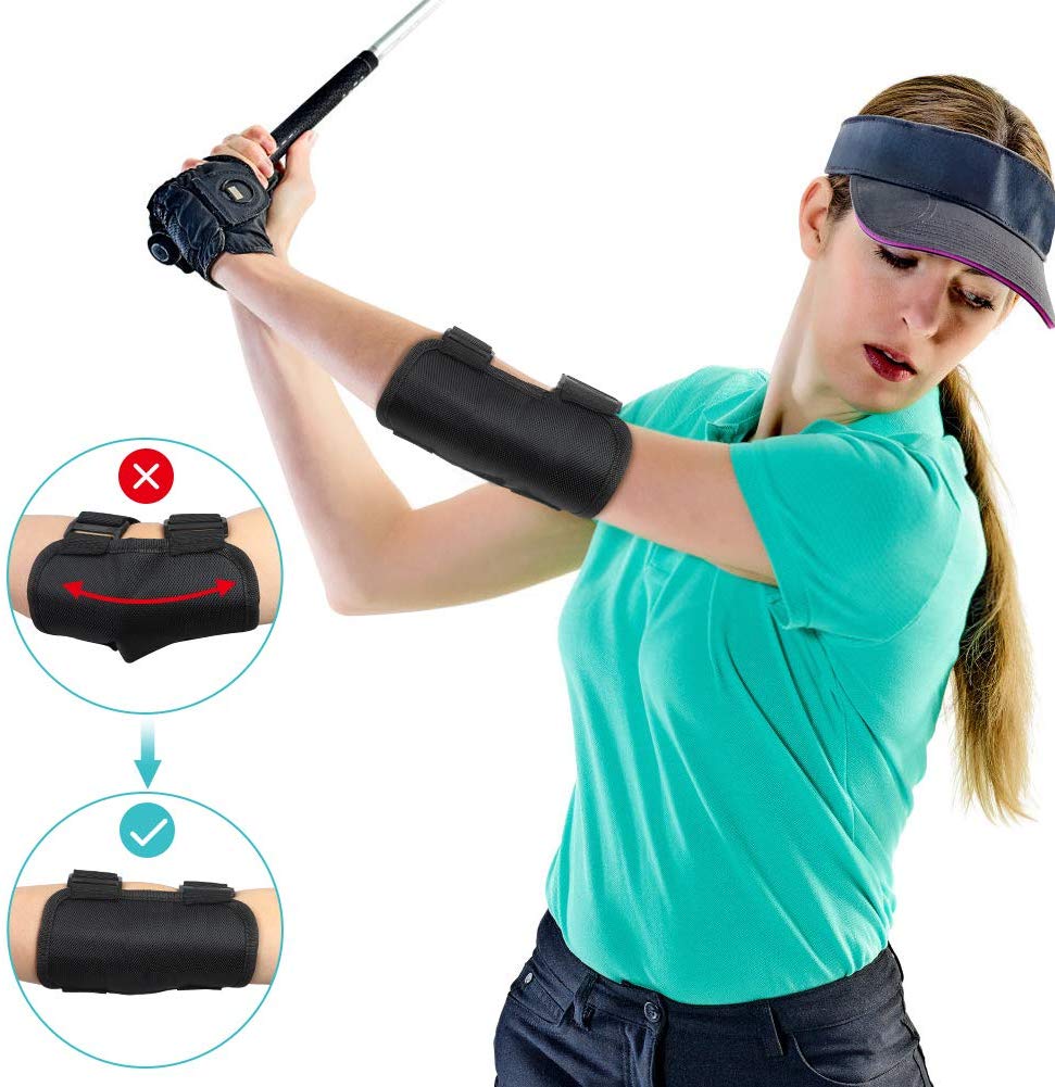 Guide d'alignement du correcteur d'orthèse de coude d'aide à l'entraînement de balançoire de posture en nylon de golf (ESG12976)
